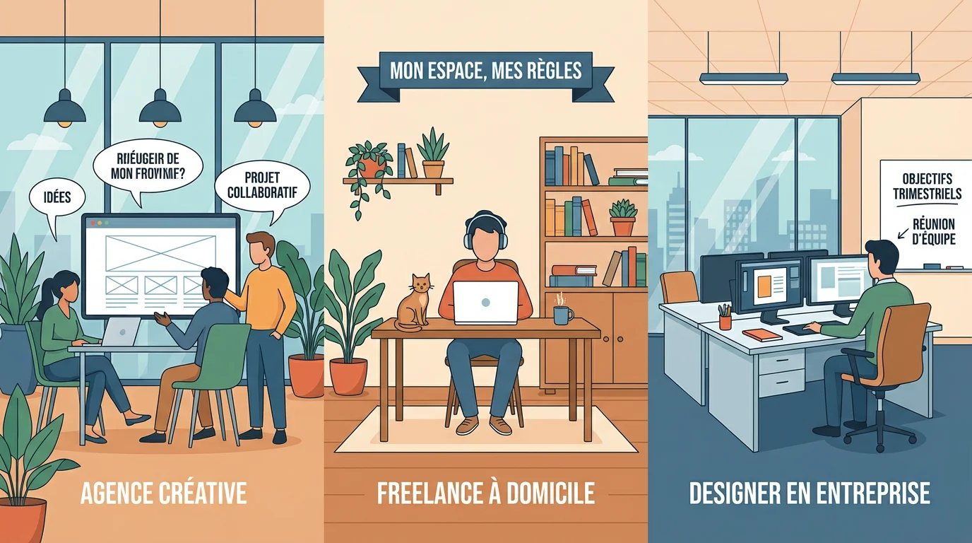 Comparaison entre agence web, freelance et designer interne pour un projet e-commerce